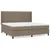 Produktbild 2 för Ramsäng med madrass taupe 200x200 cm tyg