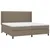 Produktbild 3 för Ramsäng med madrass taupe 200x200 cm tyg