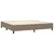 Produktbild 4 för Ramsäng med madrass taupe 200x200 cm tyg