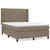 Produktbild 2 för Ramsäng med madrass taupe 140x190 cm tyg