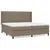 Produktbild 2 för Ramsäng med madrass taupe 200x200 cm tyg