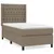 Produktbild 2 för Ramsäng med madrass taupe 100x200 cm tyg
