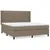 Produktbild 2 för Ramsäng med madrass taupe 160x200 cm tyg