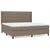 Produktbild 2 för Ramsäng med madrass taupe 200x200 cm tyg