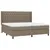 Produktbild 3 för Ramsäng med madrass taupe 200x200 cm tyg