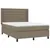 Produktbild 3 för Ramsäng med madrass taupe 140x190 cm tyg