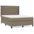 Produktbild 2 för Ramsäng med madrass taupe 140x200 cm tyg