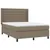 Produktbild 3 för Ramsäng med madrass taupe 140x200 cm tyg