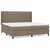 Produktbild 2 för Ramsäng med madrass taupe 200x200 cm tyg