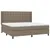 Produktbild 3 för Ramsäng med madrass taupe 200x200 cm tyg