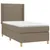 Produktbild 3 för Ramsäng med madrass taupe 90x200 cm tyg
