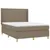 Produktbild 3 för Ramsäng med madrass taupe 140x190 cm tyg