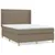Produktbild 2 för Ramsäng med madrass taupe 140x200 cm tyg