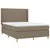 Produktbild 3 för Ramsäng med madrass taupe 140x200 cm tyg