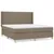Produktbild 2 för Ramsäng med madrass taupe 160x200 cm tyg