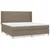 Produktbild 2 för Ramsäng med madrass taupe 200x200 cm tyg