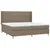 Produktbild 3 för Ramsäng med madrass taupe 200x200 cm tyg