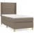 Produktbild 2 för Ramsäng med madrass taupe 80x200 cm tyg