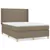 Produktbild 2 för Ramsäng med madrass taupe 140x200 cm tyg