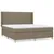 Produktbild 2 för Ramsäng med madrass taupe 160x200 cm tyg