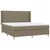 Produktbild 3 för Ramsäng med madrass taupe 160x200 cm tyg