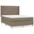 Produktbild 2 för Ramsäng med madrass taupe 140x200 cm tyg