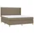 Produktbild 3 för Ramsäng med madrass taupe 160x200 cm tyg