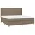 Produktbild 3 för Ramsäng med madrass taupe 200x200 cm tyg