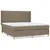 Produktbild 2 för Ramsäng med madrass taupe 160x200 cm tyg