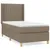 Produktbild 2 för Ramsäng med madrass taupe 90x200 cm tyg