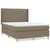 Produktbild 2 för Ramsäng med madrass taupe 140x190 cm tyg