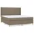 Produktbild 2 för Ramsäng med madrass taupe 160x200 cm tyg