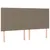 Produktbild 6 för Ramsäng med madrass taupe 160x200 cm tyg