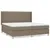 Produktbild 2 för Ramsäng med madrass taupe 200x200 cm tyg