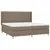 Produktbild 3 för Ramsäng med madrass taupe 200x200 cm tyg
