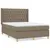 Produktbild 2 för Ramsäng med madrass taupe 140x190 cm tyg