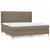 Produktbild 2 för Ramsäng med madrass taupe 200x200 cm tyg