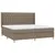 Produktbild 3 för Ramsäng med madrass taupe 200x200 cm tyg