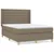 Produktbild 2 för Ramsäng med madrass taupe 140x200 cm tyg