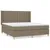 Produktbild 2 för Ramsäng med madrass taupe 160x200 cm tyg