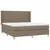 Produktbild 3 för Ramsäng med madrass taupe 180x200 cm tyg