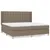 Produktbild 2 för Ramsäng med madrass taupe 200x200 cm tyg