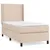 Produktbild 2 för Ramsäng med bäddmadrass cappuccino 90x190 cm konstläder