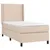 Produktbild 3 för Ramsäng med bäddmadrass cappuccino 90x190 cm konstläder