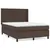 Produktbild 2 för Ramsäng med madrass brun 140x190 cm konstläder