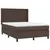 Produktbild 3 för Ramsäng med madrass brun 140x190 cm konstläder