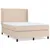 Produktbild 2 för Ramsäng med bäddmadrass cappuccino 140x190 cm konstläder
