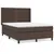 Produktbild 2 för Ramsäng med madrass brun 140x190 cm konstläder