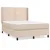 Produktbild 2 för Ramsäng med bäddmadrass cappuccino 140x190 cm konstläder