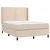 Produktbild 3 för Ramsäng med bäddmadrass cappuccino 140x190 cm konstläder